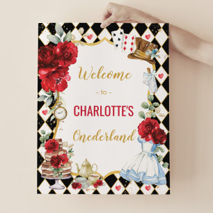 Alice in Wonderland 1st Birthday Teaパーティーへようこそ ポスター