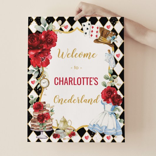 Alice in Wonderland 1st Birthday Teaパーティーへようこそ ポスター