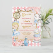 Alice in Wonderland 1th Birthday Onederland Tea 招待状 (スタンド正面)