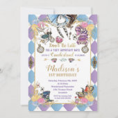 Alice in Wonderland 1th Birthday Onederland Tea 招待状 (正面)