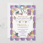 Alice in Wonderland 1th Birthday Onederland Tea 招待状 (正面)