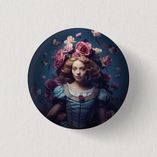 Alice In Wonderland 3cmラウンドバッジ 缶バッジ (正面)