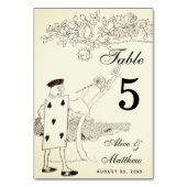 Alice in Wonderland 5遊's Card Vintage Wedding テーブルナンバー (正面)