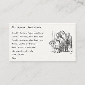 Alice in Wonderland - Aliceドアを探して 名刺