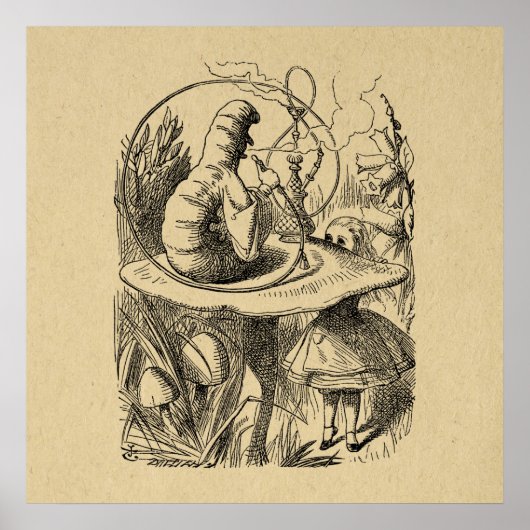 Alice in Wonderland Alice with the Caterpillar ポスター (正面)