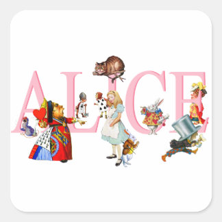 Alice in Wonderland and Friends スクエアシール