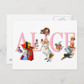 Alice in Wonderland and Friends ポストカード (正面/裏面)