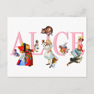 Alice in Wonderland and Friends ポストカード