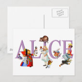 Alice in Wonderland and Friends ポストカード (正面/裏面)