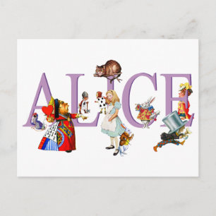 Alice in Wonderland and Friends ポストカード