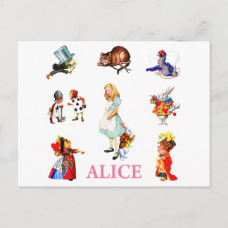 Alice in Wonderland and Friends ポストカード