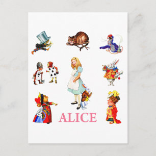 Alice in Wonderland and Friends ポストカード