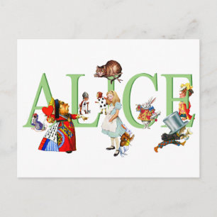Alice in Wonderland and Friends ポストカード