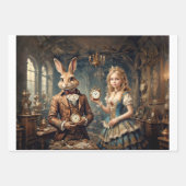 Alice in Wonderland and The March Hare - Decoupage ラッピングペーパーシート (正面)