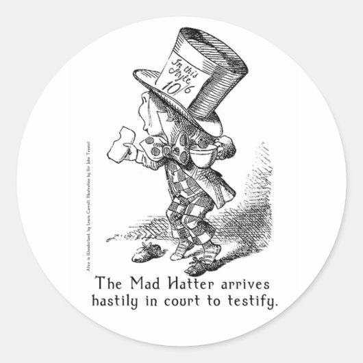 Alice in Wonderland Artスタンプ(2サイズ) ラウンドシール (正面)