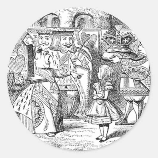 Alice in Wonderland Artスタンプ（2サイズ） ラウンドシール (正面)