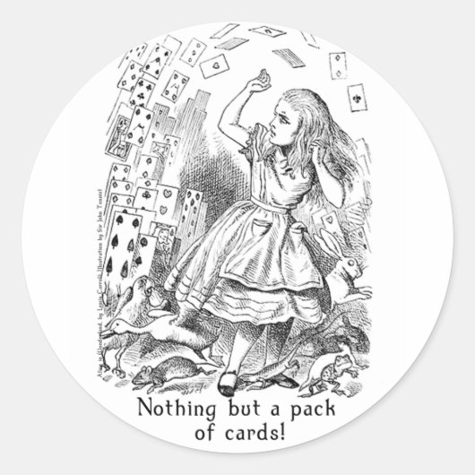 Alice in Wonderland Artスタンプ(2サイズ) ラウンドシール (正面)