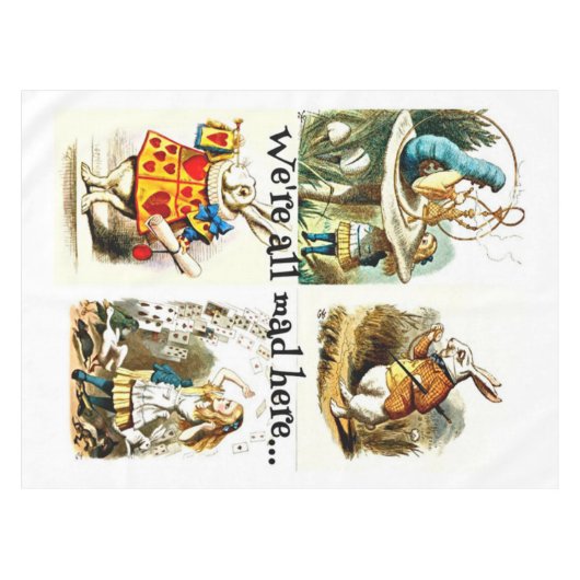 Alice In Wonderland Art|うさぎの恋人への贈り物 テーブルクロス (正面(横))