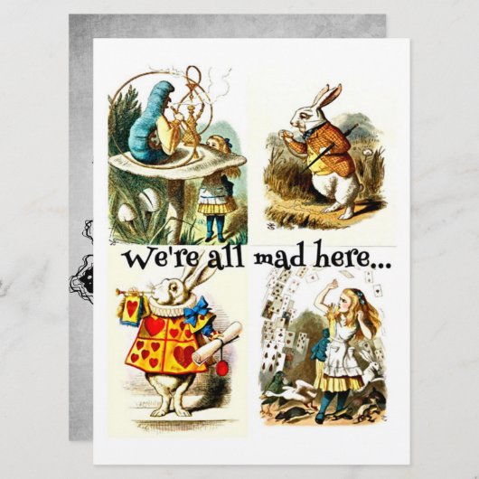 Alice In Wonderland Art|うさぎの恋人への贈り物 メニュー (正面/裏面)