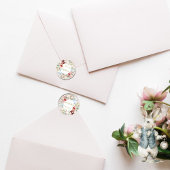 Alice In Wonderland Baby Showerフローラピンク ラウンドシール