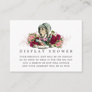 Alice In Wonderland Baby Shower Display Shower エンクロージャーカード