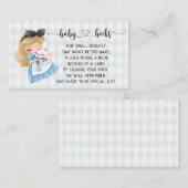 Alice in Wonderland Baby Shower I誕生日 エンクロージャーカード (正面/裏面)