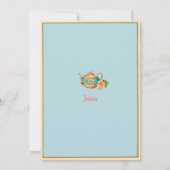 Alice in Wonderland baby shower invitation blue 招待状 (裏面)