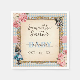 Alice in Wonderland Baby Shower Party Decor スタンダードカクテルナプキン