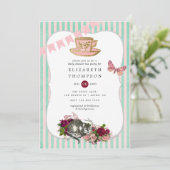 Alice In Wonderland Baby Shower Teaパーティー 招待状 (スタンド正面)