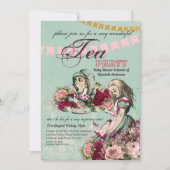 Alice In Wonderland BabyShower MadHatter Teaパーティー 招待状 (正面)