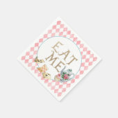 Alice in Wonderland Birthday Partyナプキンス食べミー スタンダードカクテルナプキン (角)