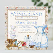 Alice In Wonderland Birthday Party招待 招待状