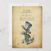 Alice in Wonderland Birthday UnBirthday 招待状 (裏面)