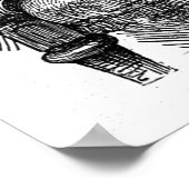 Alice in Wonderland black kittenヴィンテージアンティーク ポスター (角)