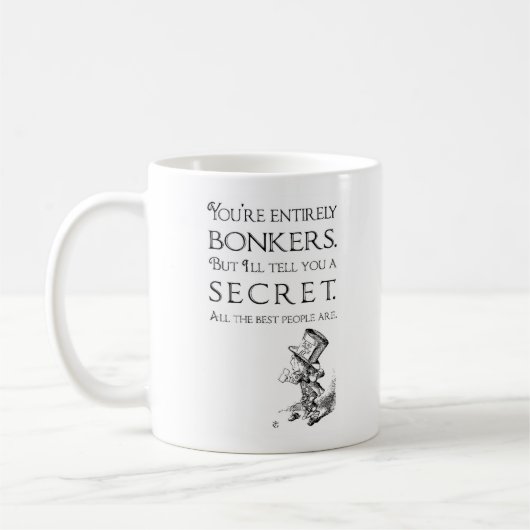 Alice in Wonderland Bonkers Mug コーヒーマグカップ (左)