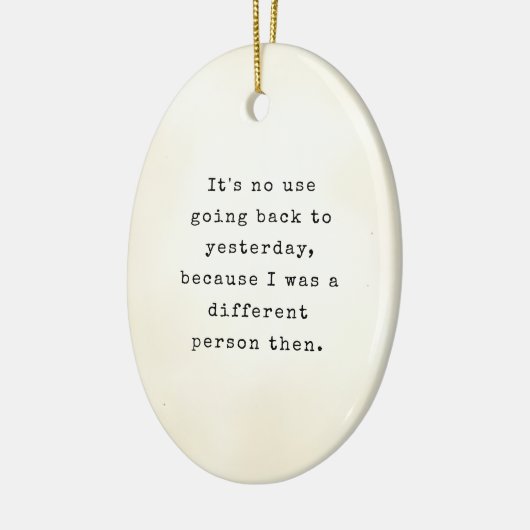 Alice in Wonderland Book引用文 セラミックオーナメント (左)