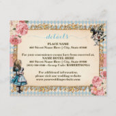 Alice in Wonderland  Bridal Shower Extra Details エンクロージャーカード (正面)