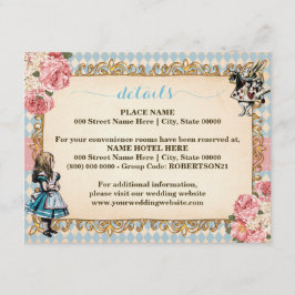 Alice in Wonderland  Bridal Shower Extra Details エンクロージャーカード