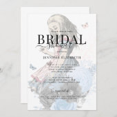 Alice in Wonderland Bridal Shower Invitation 招待状 (正面/裏面)