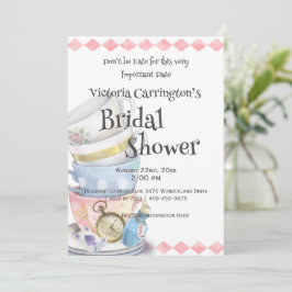 Alice in Wonderland Bridal Shower Invitation 招待状