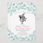 Alice in Wonderland Bridal Shower Invitation 招待状 (正面/裏面)