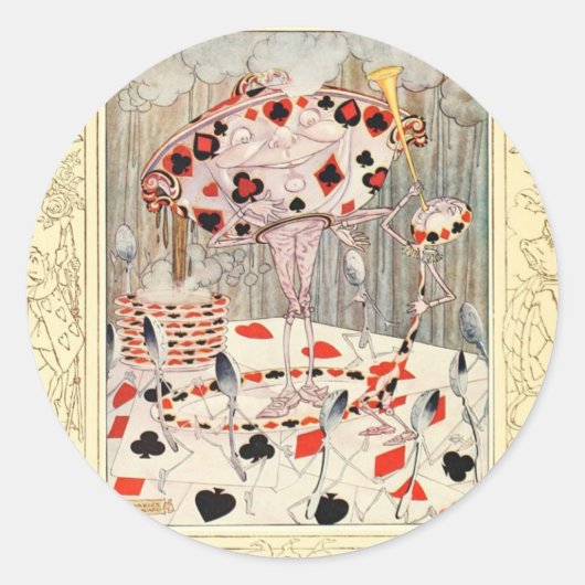 Alice in Wonderland Card Battle ラウンドシール (正面)