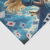 Alice in Wonderland Cards Pocket Watch Decompage 薄葉紙 (詳細)