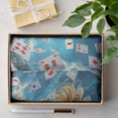 Alice in Wonderland Cards Pocket Watch Decompage 薄葉紙 (ギフト)