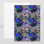 Alice in Wonderland Caterpillar喫煙花 招待状 (正面/裏面)