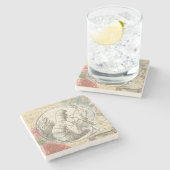 Alice in Wonderland Caterpillar:オリジナルTenniel ストーンコースター (横)