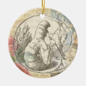 Alice in Wonderland Caterpillar:オリジナルTenniel セラミックオーナメント (正面)