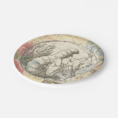 Alice in Wonderland Caterpillar:オリジナルTenniel ペーパープレート (アングル)