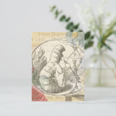 Alice in Wonderland Caterpillar:オリジナルTenniel ポストカード (スタンド正面)