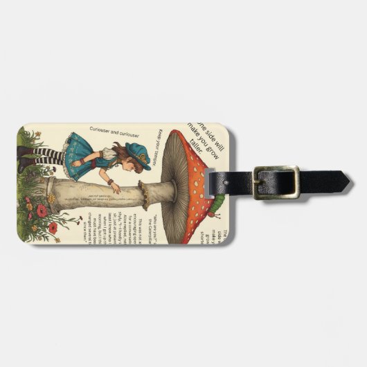 Alice in Wonderland Caterpillar Luggage Tag ラゲッジタグ (正面横)